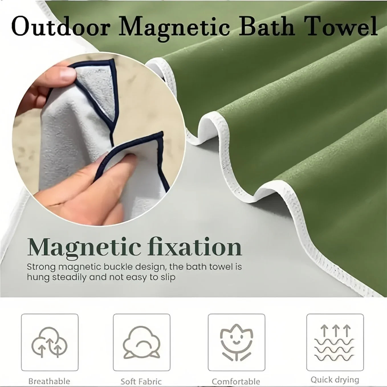 🧲 MagnetoTowel – Dein cleveres Outdoor-Handtuch mit Magnetverschluss